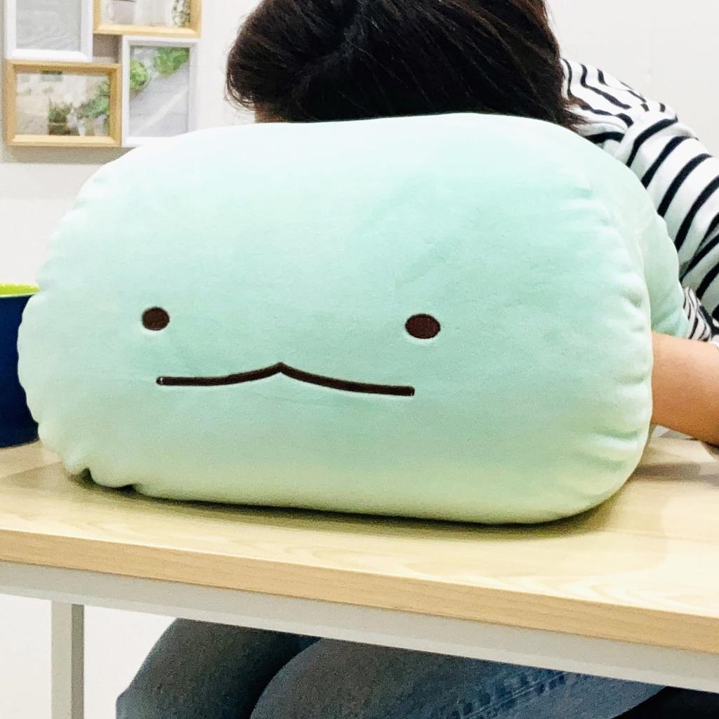 MORIPiLO Sumikkogurashi Lizard Body Pillow (Hug Me Cushion) Skin-Friendly Micro Fabric Plush Toy Nap Pillow Blue 40x25x20cm Character Pillow Morishita