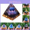 Orgonite Chakra Energy Pyramid Amethyst Crystal Home Decor Meditation Ornament Craft Gift