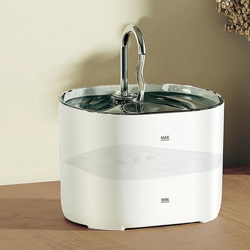 Replendished Automatic Waterer Cats Dog Water Dispenser Quiet Automatic Dog for Home or Travel