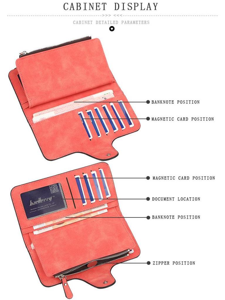 Elegant Women's Long Wallet with Multi-Card Slots and Large Capacity