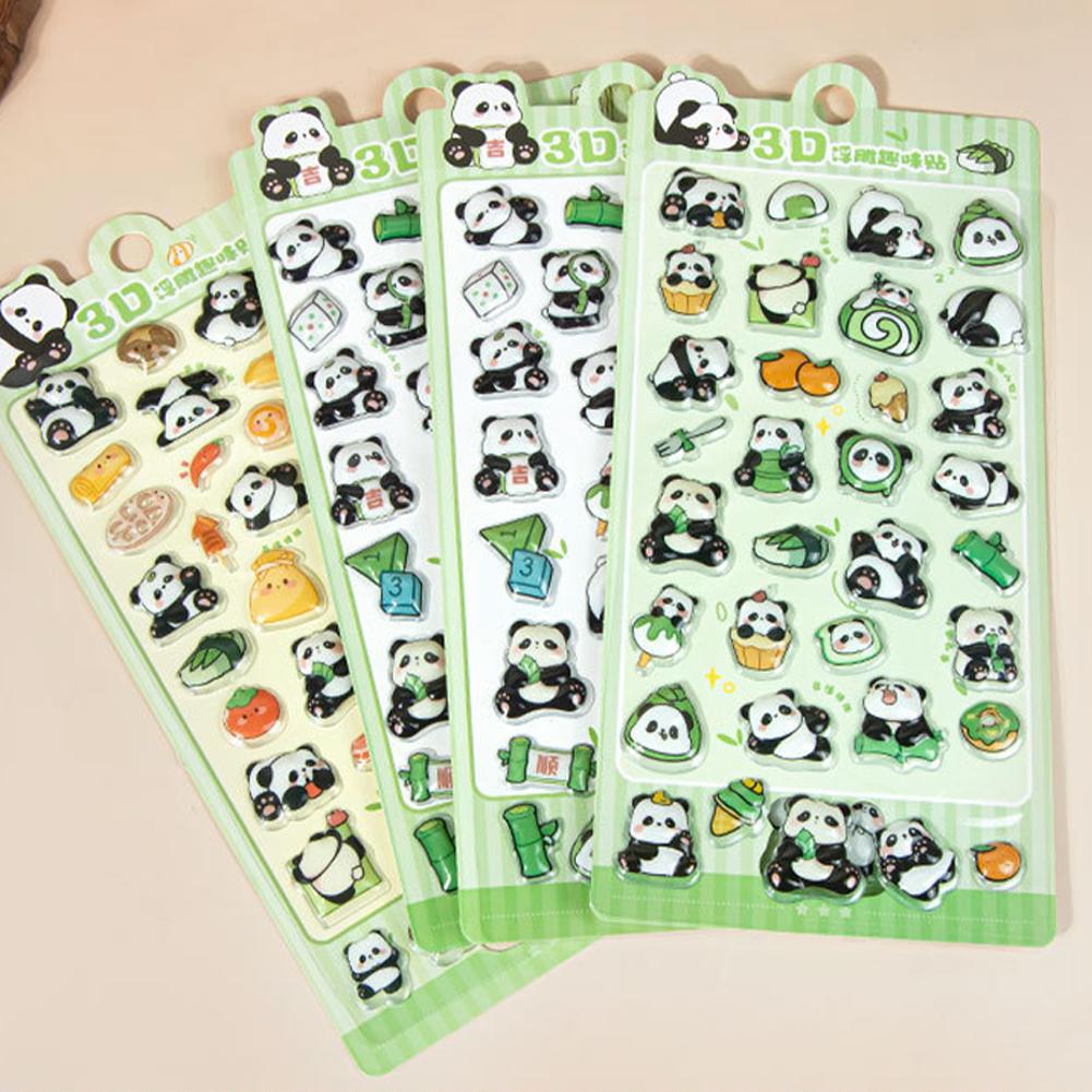 3D Decorative Stickers Kawaii Capibara Panda Candy Sticker Diy Phone Luggage Motorcycle Laptop Fun Sticker