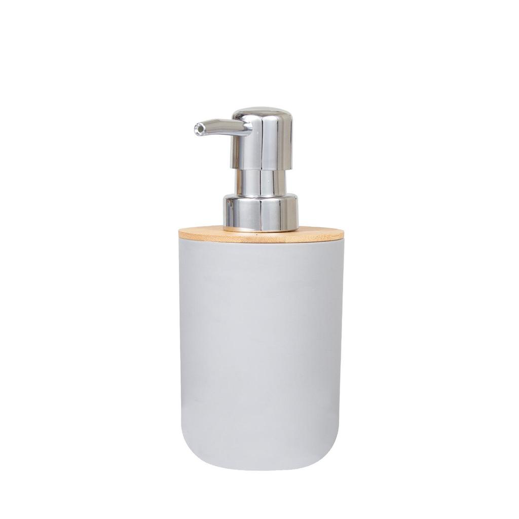 Bathroom Accessory Set: Toiletry Bottles, Toilet Brush, and Trash Can