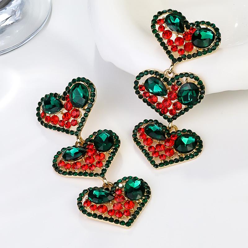 Boucles d'oreilles pendantes Zircon Fleur Colorée pour Femmes, Boucles d'oreilles pendantes Statement pour Fête & Usage Quotidien