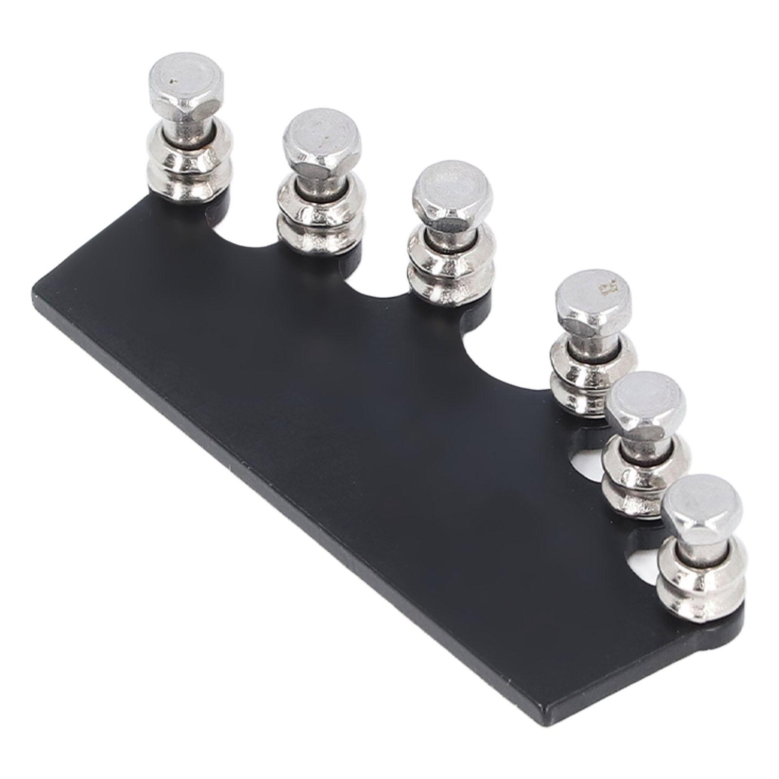 

Folk Guitar String Tuning System Metal Guitar Ferrule Bridge Tuning Device for Tone Volume Sustain Improvement Black