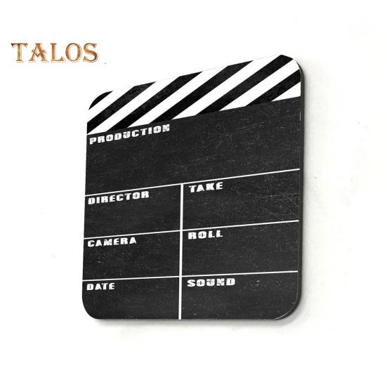 4 stk filmkinolappbrett trebrikkesett Vanntette tekannematter Slitesterk drikkedekke for salongbord Hjemmekontorgaver