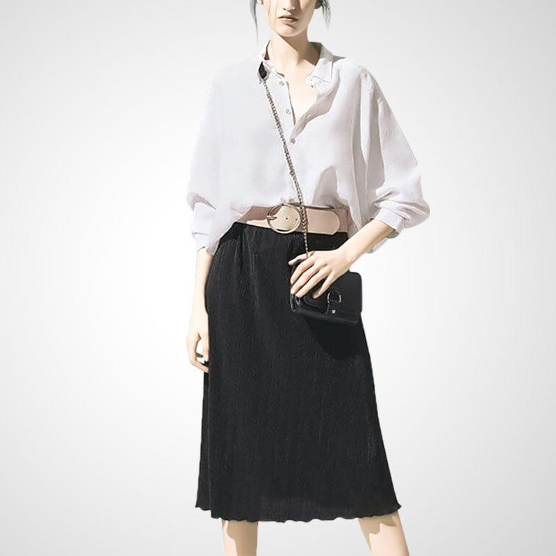 

Younger Autumn European and American Leisure Slimming 3/4 Sleeves Shirt White (one-piece Tops) S