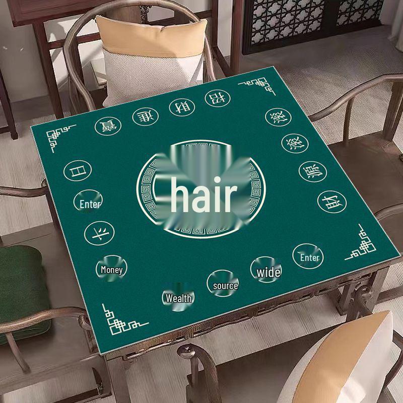 Sound-Dampening Anti-Slip Mahjong Table Mat - Wear-Resistant, Water-Absorbent, Home Game Room Accessory