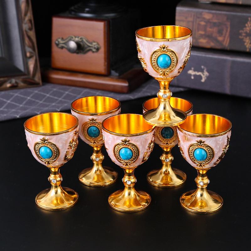 Wine pot set Large capacity wine pot Household retro high-end Baijiu cup Creative wedding Baijiu wine set ornament