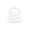 Chanel 24p Gold Buckle Diamond Pattern Leather Material Gold Hardware Single Shoulder Messenger Bag Female White