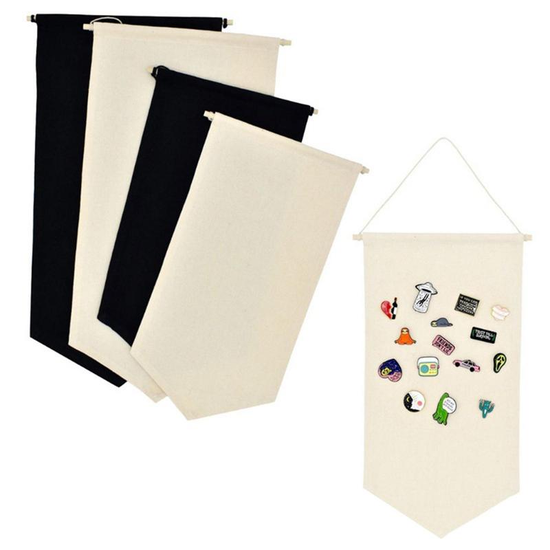 Enamel Pin Display Banner Blank Brooch Pin Badge Holder Wall Display Banner Flag Pin Display Banner Fabric Badge Storage Display