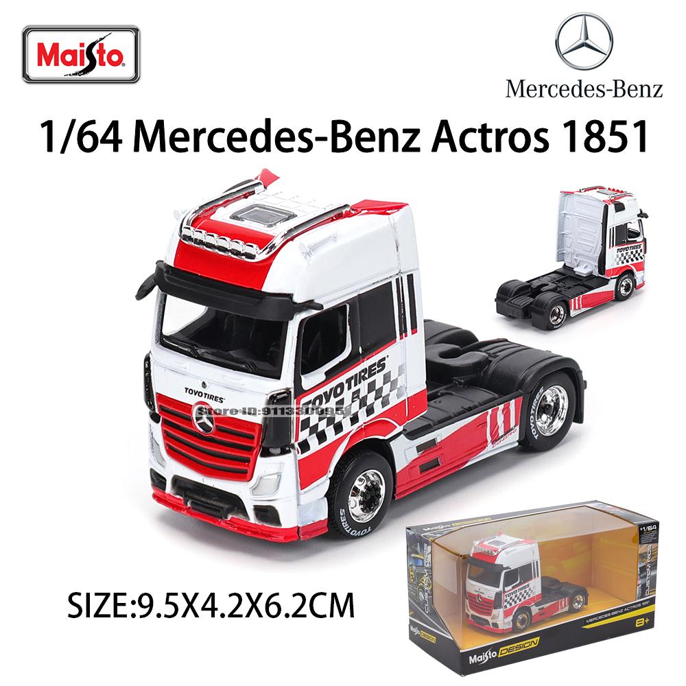 Maisto 1:64 International Mercedes-Benz MACK Anthem Trailer model simulation car model alloy car toy male collection gift