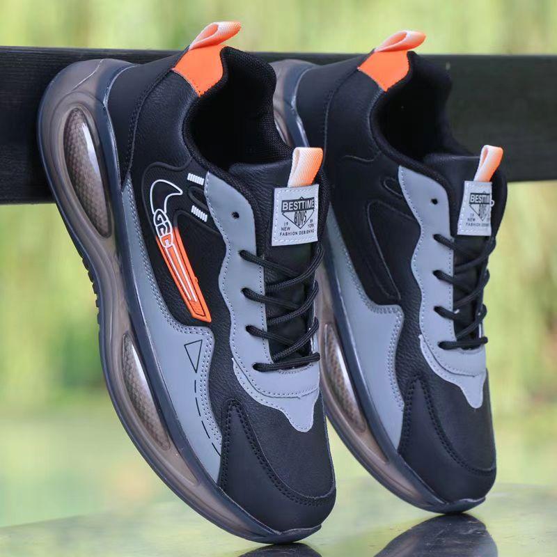 Ultra-light running shoes autumn new leather waterproof student sports shoes casual shoes