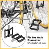 BULLSPANN Aluminum Alloy Rear Foot Flat Universal Compatible with Bicycle Replacement Accessories Pegs, Pedals, Footrests, Replacement, Black, 9/16"