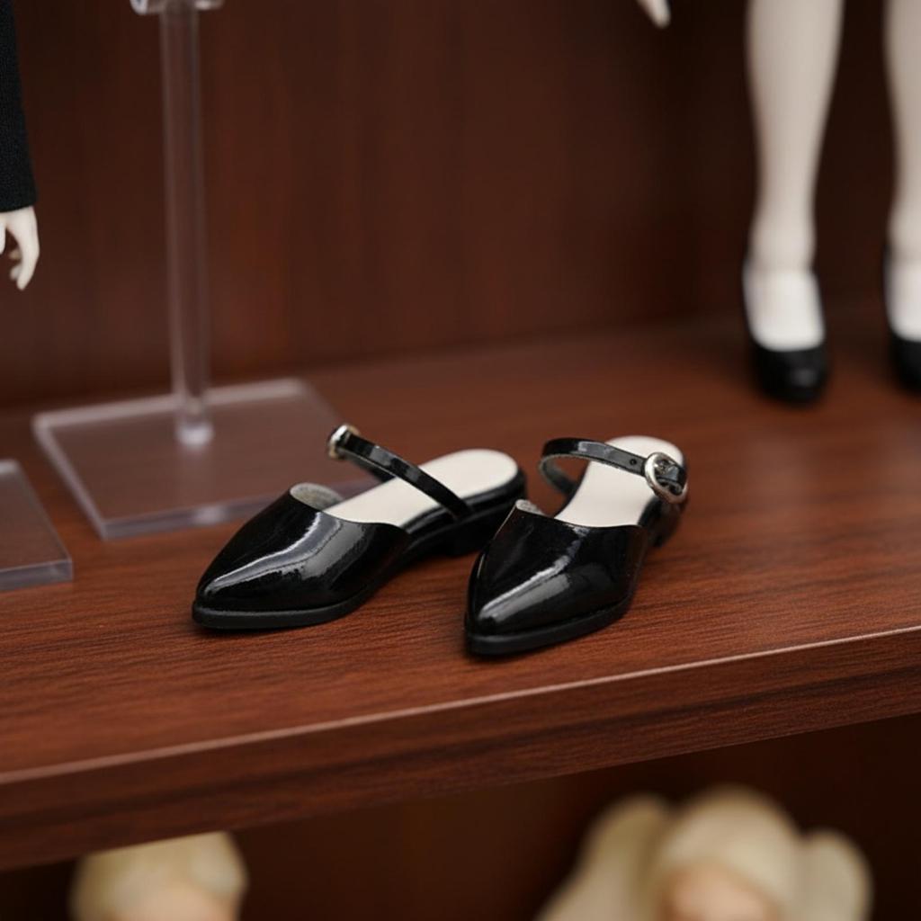 Doll Flats Lifelike Toy Shoes Glossy for Action Figure Customizers