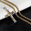 60cm/24inch Titanium Steel Jesus Christ Crucifix Cross Pendant Necklace for Men