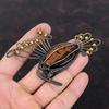 Mahagoni Obsidian Anhänger Kupferdraht umwickelter Anhänger Antik Kupferschmuck Handgefertigt Eleganter Anhänger Edelsteinschmuck Zum Geschenk Vogelanhänger