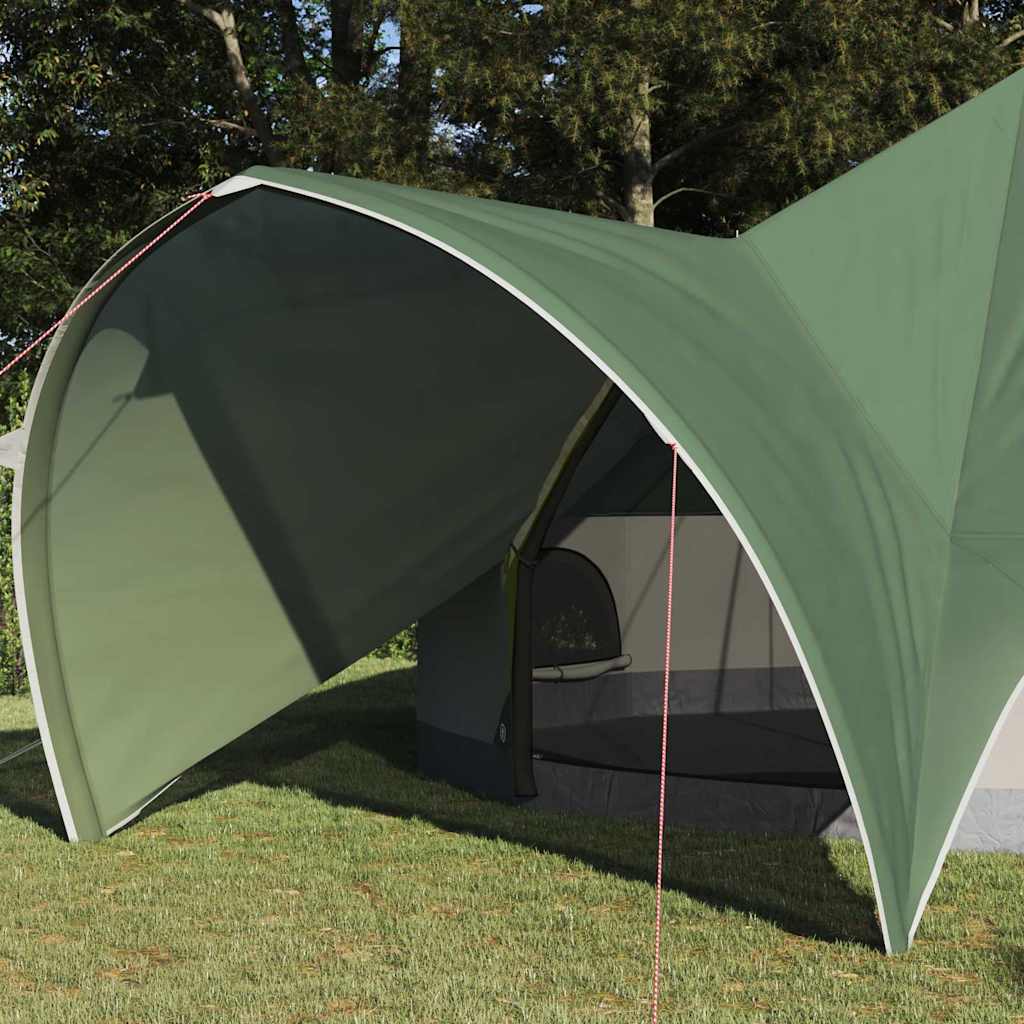 Teepee Tent for 9 People Green and Gray 502 X 502 X 297 Cm