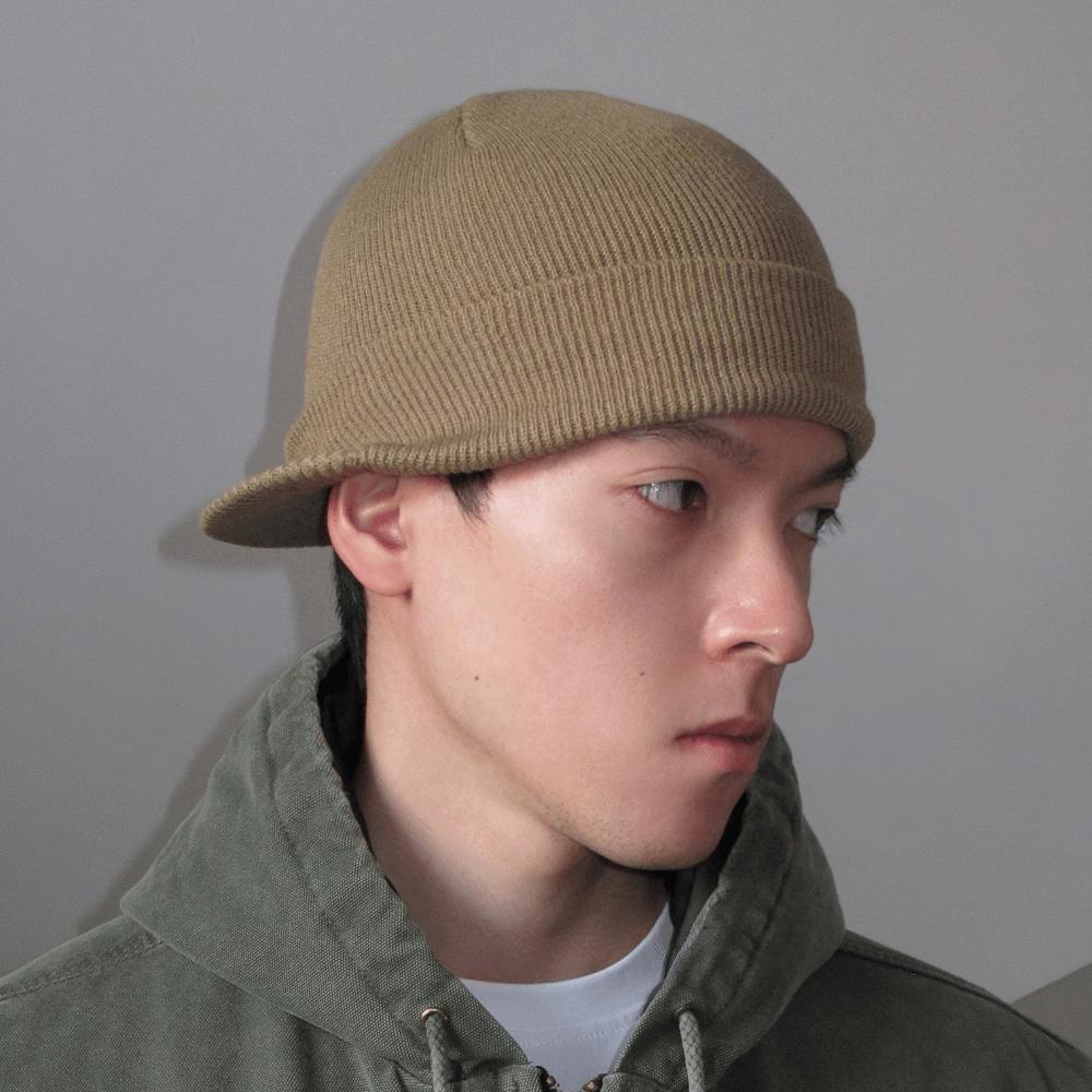 Earflap Warm Knitted Peaked Cap Therma Add Plush Lined Hat Fashion Short Brim Beanie Cap Unisex