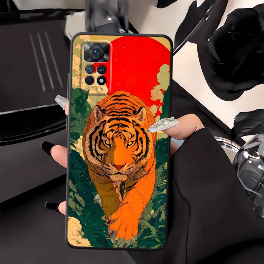 Funda Phone Cover Case for Xiaomi Redmi Note 9 13 Pro Plus 11s 12s 12 Pro 14 11 7 8 10 10S 9S Cool Tiger Leopard