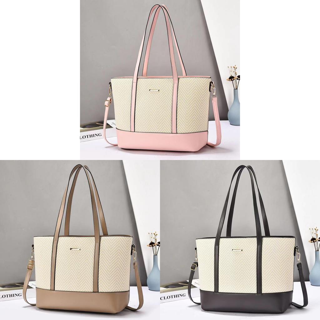 Pu Large Capacity Tote Bag For Women With Multiple Pockets For Daily Use
