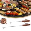 Wooden Handle Barbecue Food Turner Heavy Duty Grilling Cooking Flipper  Home Cookout