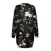 Women's Round Neck Vintage Floral Print Long Sleeve Wrap Dress Sweatshirt Dresses