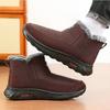 Fashion 2025 New Waterproof Snow Boots for Men Slip-On Warm Thicked Plush Ankle Boots Male Flat Heel Non-Slip Cotton Padded Shoes Man