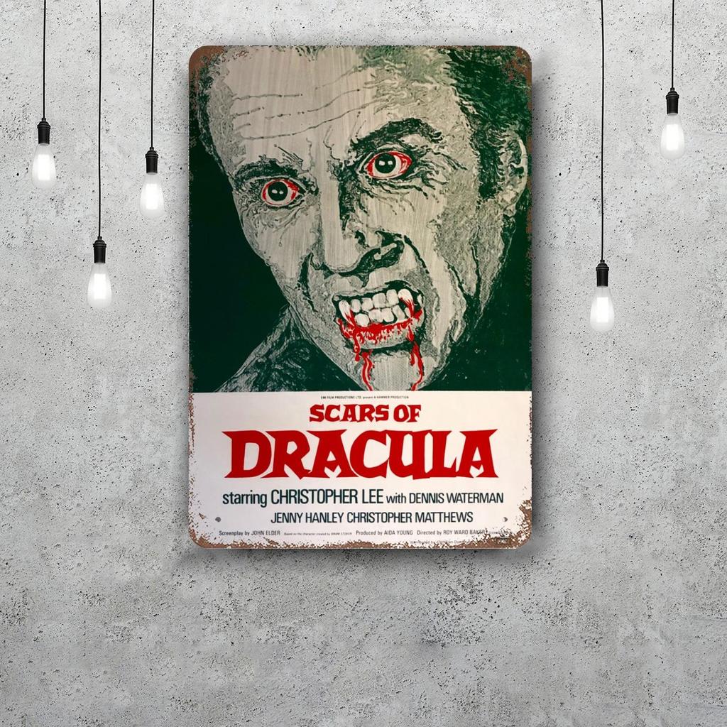 christopher lee Classic Poster Rusty Metal Plaque Retro Decorative Plate Bar Man Cave Garage Club Metal Sign Wall Decoration