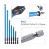 7Pcs Magnetic Anti-Slip Screwdriver Drill Bit Set - PH2 Phillips Bits 25mm-150mm for Hand Tools