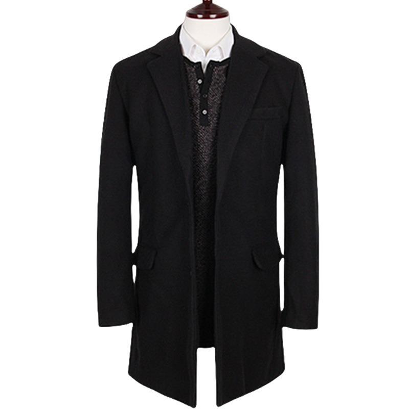 Autumn and winter new woolen coat men's thickened coat suit