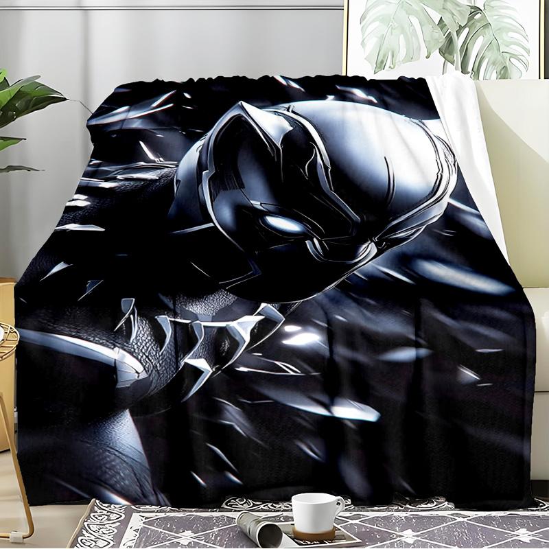 Black Panther Flight Blanket Flannel Throw for Sofa, Indoor, Camping, Living Room, Office, Chair, And Bed Soft Birthday Gift
