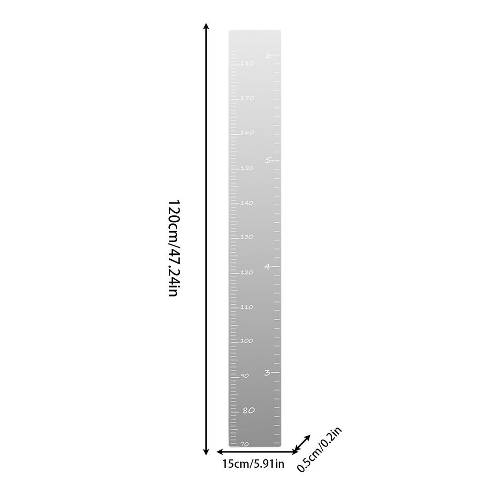 Kid Growth Height Chart Boys Height Measuring Mirrors Ruler Flexible & Shatterproof Kid Mirrors Ruler Growth Chart for Toddler