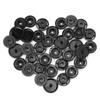 100sets Black White Resin Snap Buttons Punch Poppers Glossy Snap Button  For Clothing Sewing