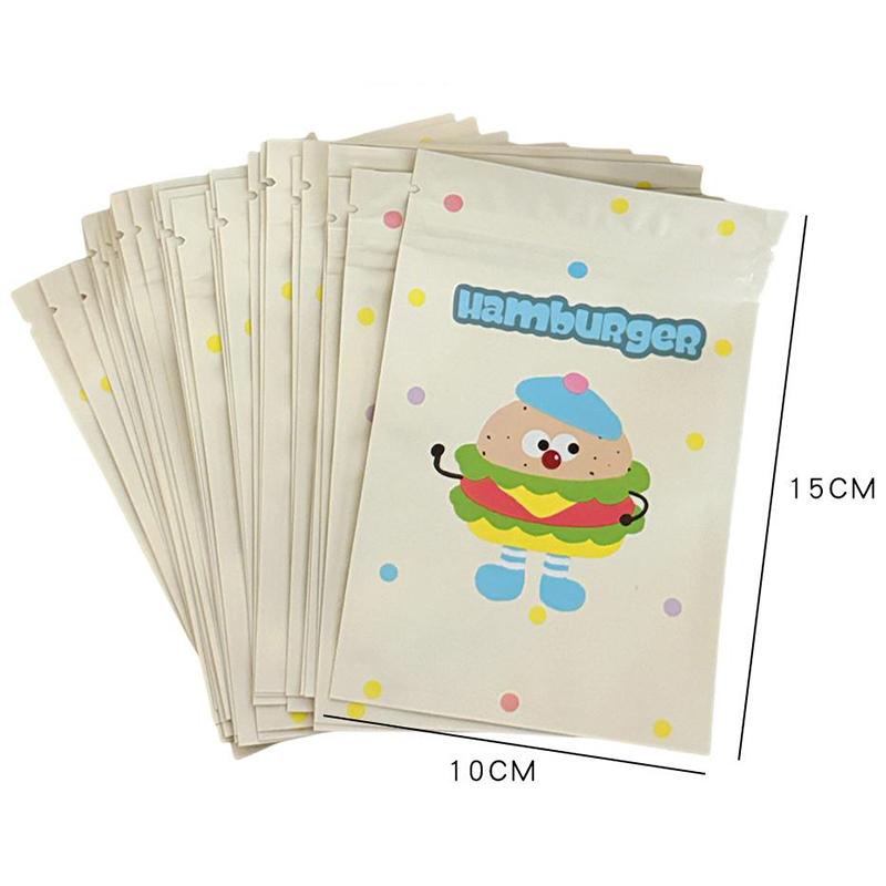 50Pcs Cute Cartoon Self Sealing Packaging Bag Jewelry Storage Bag Snack Candy Biscuit Sealed Bag Surprise Gift Packaging Bag