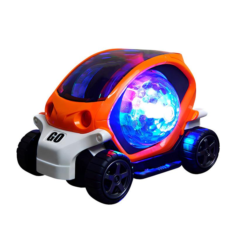 Children's Electric Toy Car Flashing Music Omnidirectional Rotating Cool Light Holiday Gift