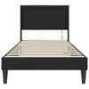 Bed Frame with LED Light Strips Black 90 x 190 cm Faux Leather