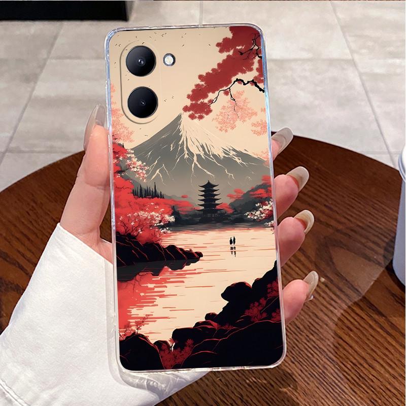 For Realme C33 4G Case RMX3624 Soft Clear Silicone Luxury Cute Love Rabbit Funny Pattern Casing For Realme C33 Back Cover Bumper