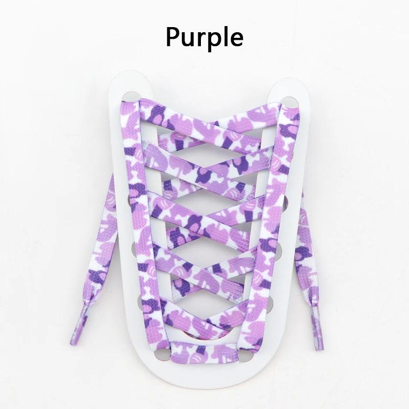 Flat Shoelaces For Sneakers Colorful Shoe Laces Camouflage Print Boot Men and Women Leisure Shoes Lace Shoestring