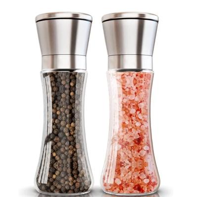 Manual Glass Grinder Seasoning Bottle Kitchen Tool Pepper Powder Grinder Bottle