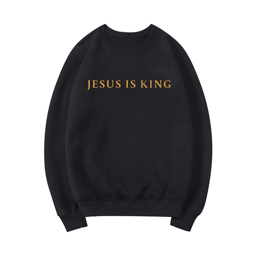 Jesus Is King Sweatshirt Unisex Men Women Pullover Christian Gift Jesus Crewneck Sweatshirts Graphic Hoodies Streetwear Tops