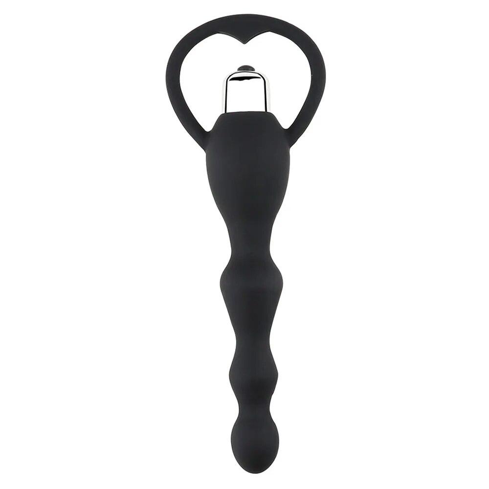 Vibrating Anal Plug Prostate Massage Soft Anal Beads Butt Plug Vibrators Sex Toys for Couples Butt Plug Silicone Adult Products