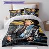 Johnny Hallyday Pattern Bedding,Quilt Set Quilt Cover Pillowcase Home Birthday Gift (1 * duvet cover + 2 * pillowcase, without core)