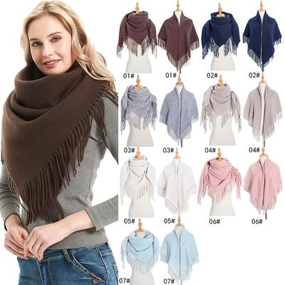 Women'S Fashion Versatile New Scarf, European And American Autumn And Winter Thick Warm Tassel Scarf