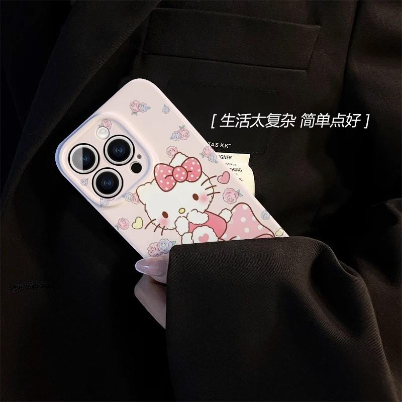 Flower kt cat applies to huawei mate60 mobile phone case p60pro trendy brand honor 100 film nova12 cartoon