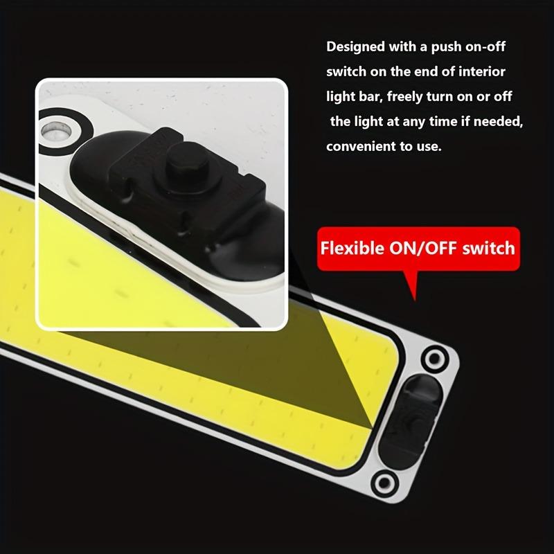 COB Car Cargo Interior Light Panel 12V/24V, Wide Area LED, Aluminum Base, 4 Pack