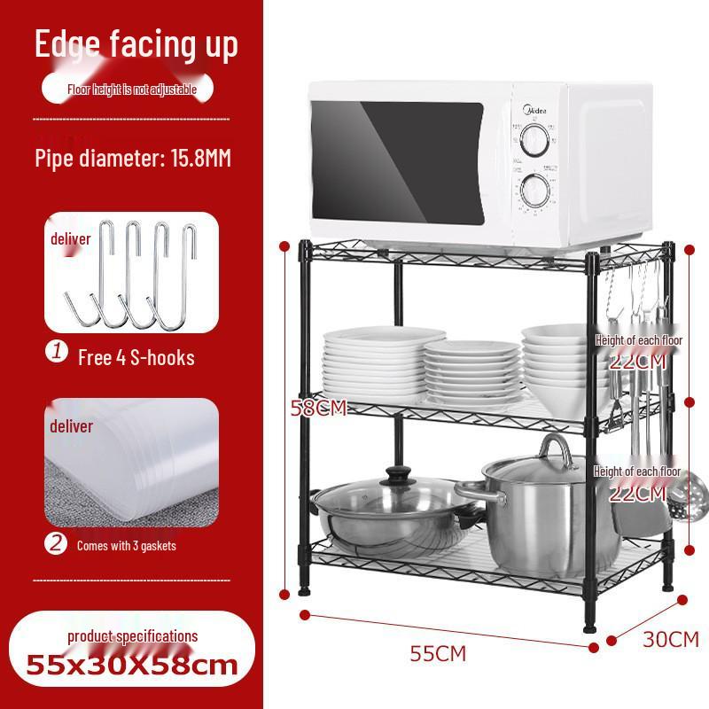 Overflowing Colors Multi-Layer Kitchen Microwave and Pot Storage Rack