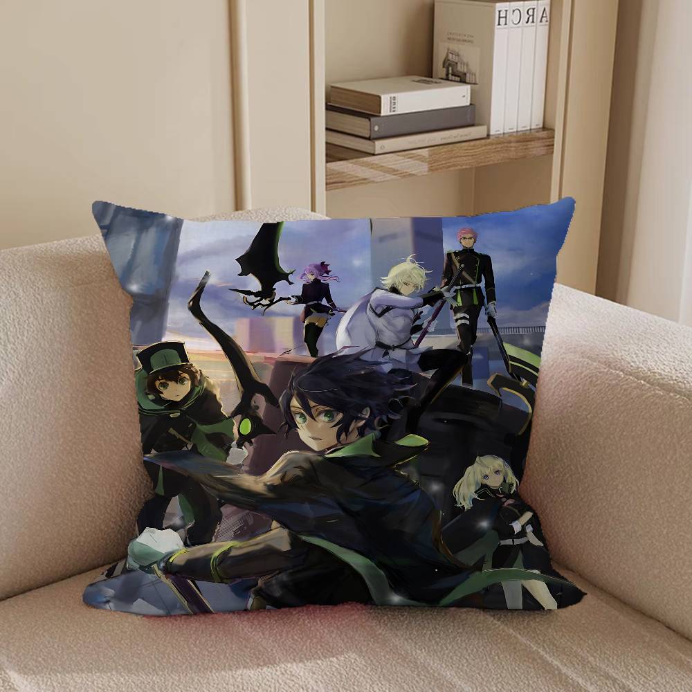 Anime Seraph-of-The-EndS Cushion Cover Decorative Pillow Sofa Home Decor Case Pillow Cases