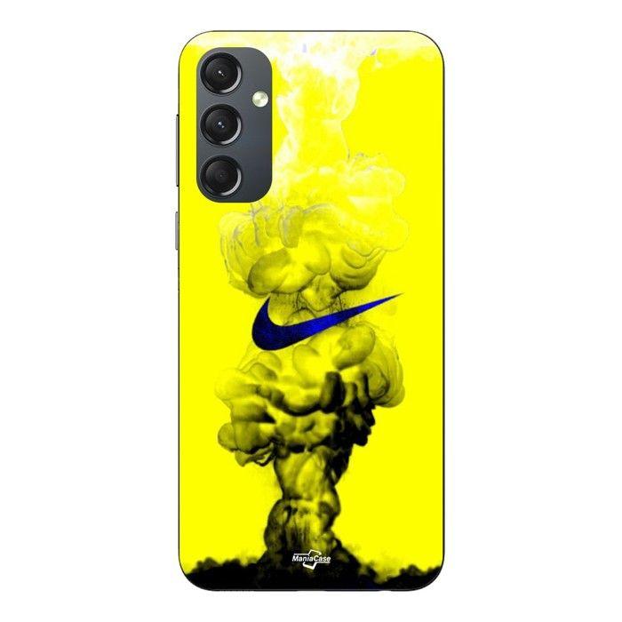 Coque de téléphone - MANIACASE - Samsung Galaxy A54 - Silicone - Souple - Nike Bold font jaune