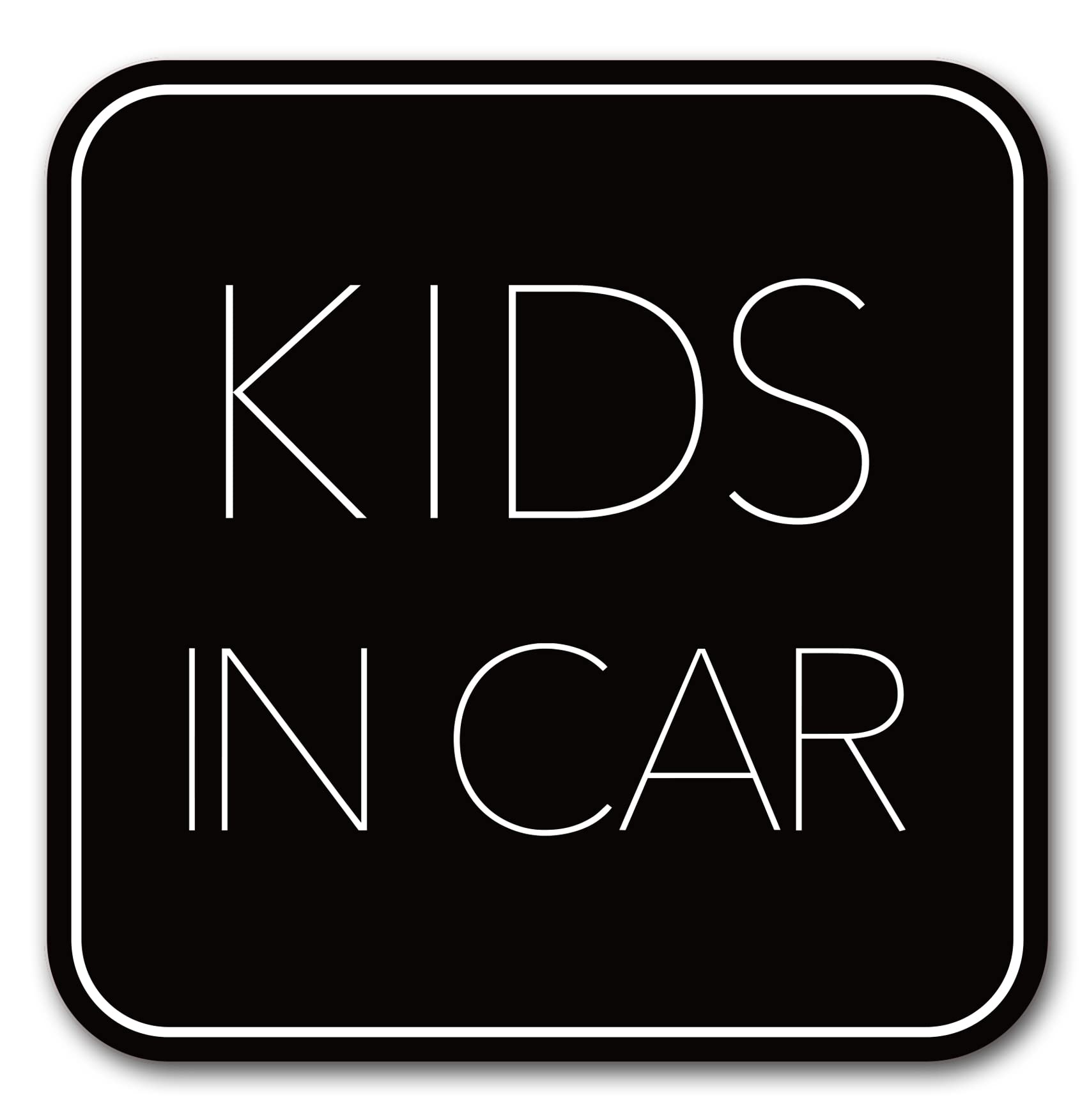 

Kids in Car Magnetic Sticker (Simple Design) Kids On Board Sticker Sign Black (Magnet) One size чёрный