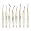 ANNAFRIS Stainless Steel High Precision False Eyelash Tweezers Straight Curved Pointed Tip Tweezers Lash Extension Makeup Tools